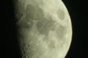 Moon taken with the Canon 400D using prime focus with barlow 2x lens