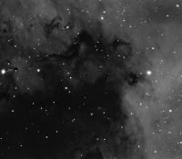 Small Part of NGC7000 - Taken with 120mm refractor in Ha