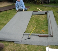 Roof felt laying