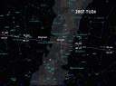 Asteroid TU24 Sky Map and Star Map
