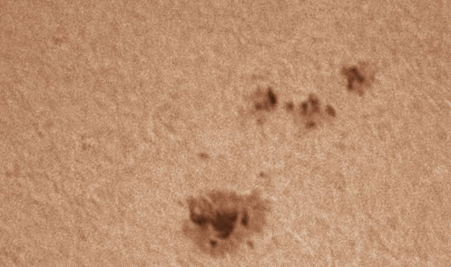 Sunspots on 3rd June 2010 using 10" LX200
