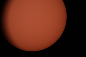 Sunspots via LX200 10" with ETX Glass Solar Filter